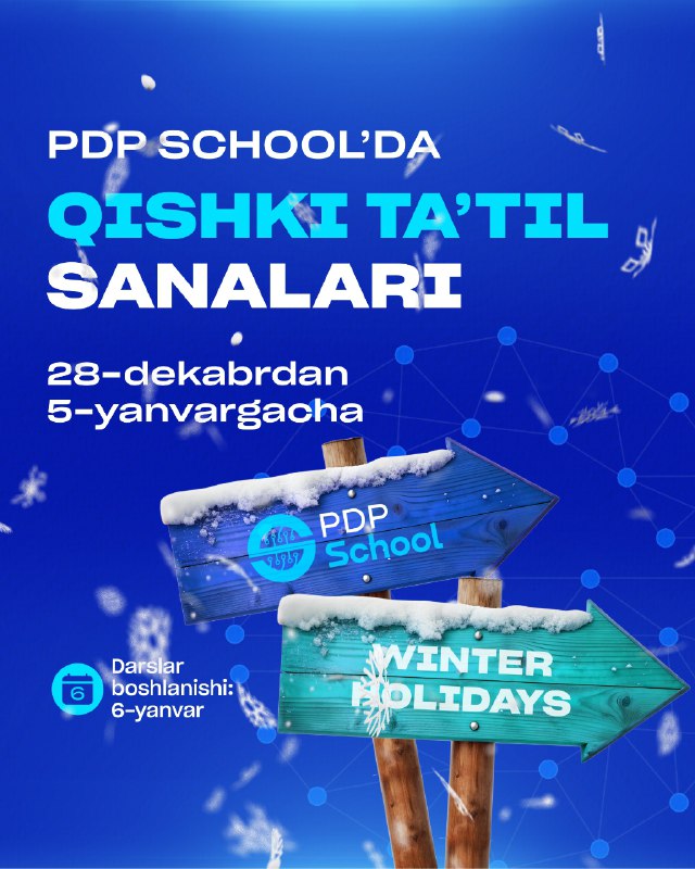 *****❄️***** **QISHKI TA'TIL SANALARI**