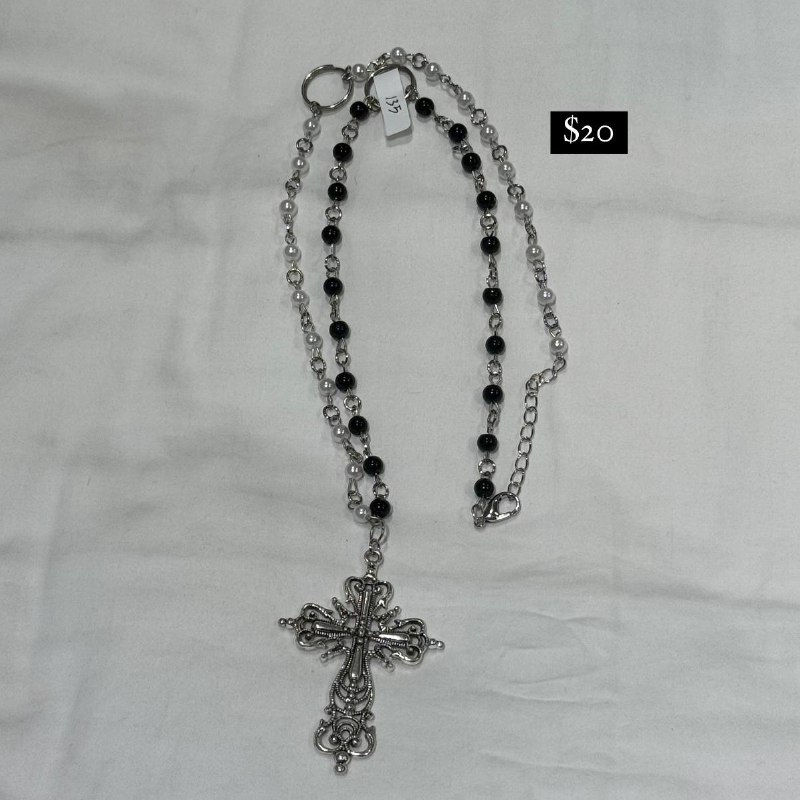 split cross necklace