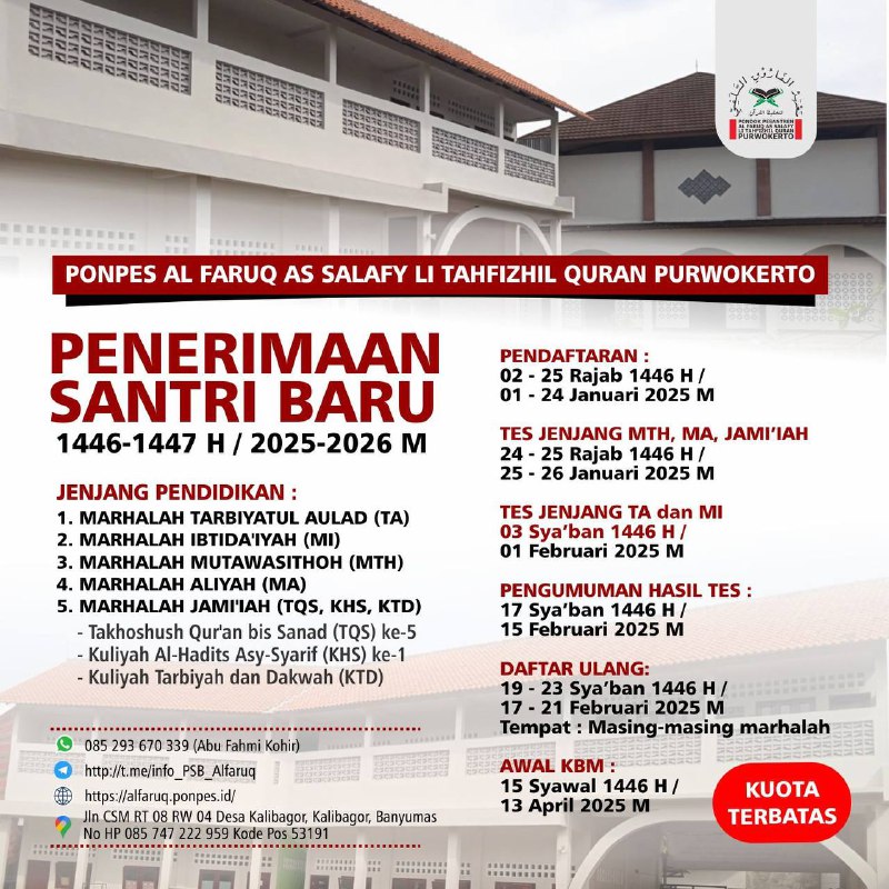 **PENERIMAAN SANTRI BARU PONPES AL-FARUQ AS-SALAFY …