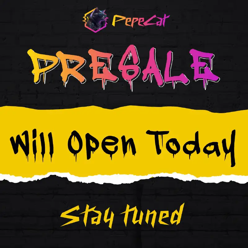 ***🔔*** PepeCat Presale Reopening Today***⭕️***