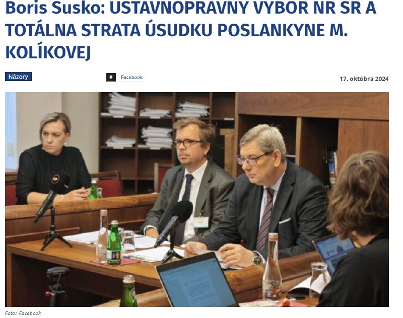 Stanovisko ministra spravodlivosti Borisa Suska, ktoré …