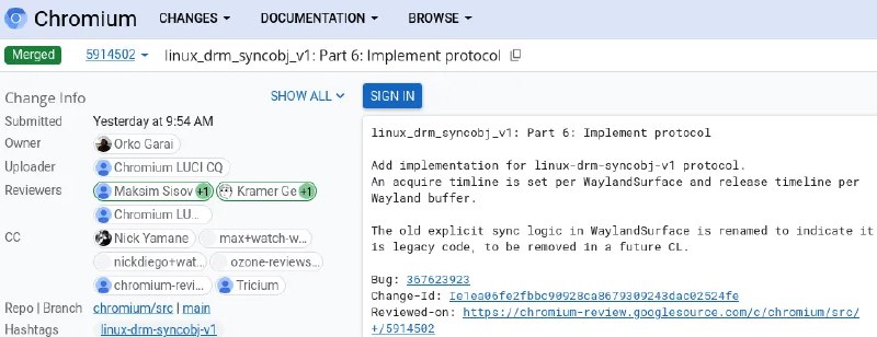 [Google Chrome/Chromium Lands linux\_drm\_syncobj\_v1 For Wayland …