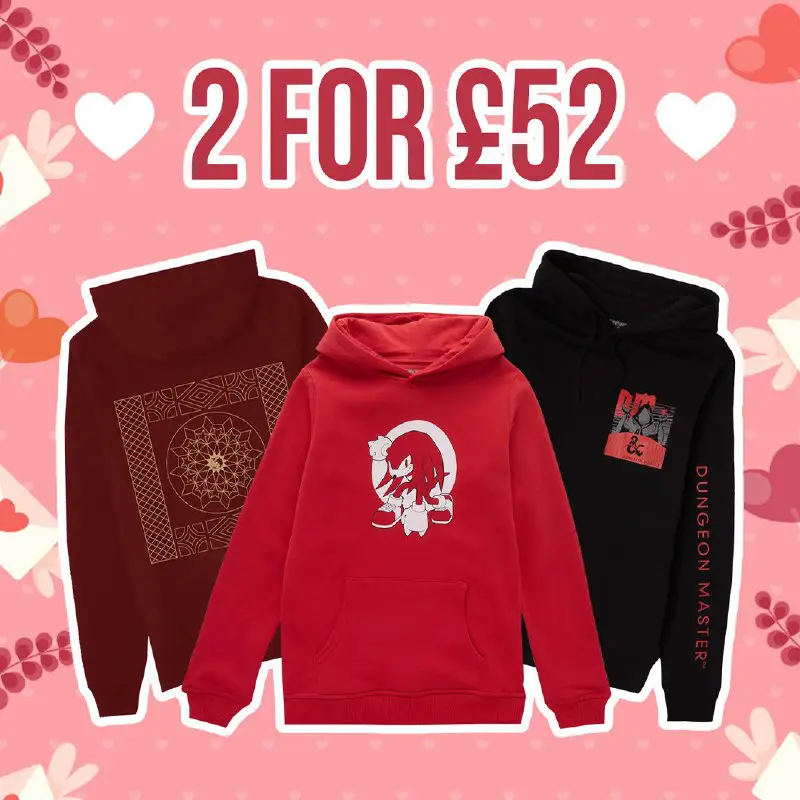 2 FOR £52 HOODIES ***🤝******💟***