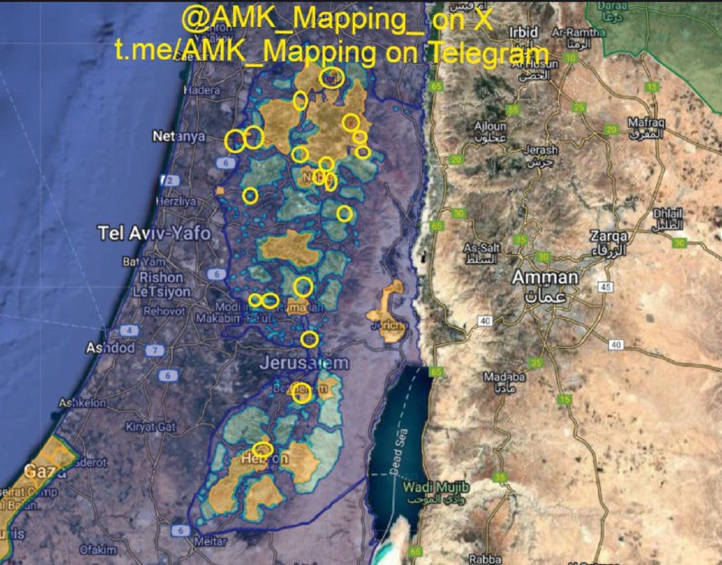 Mappa delle operazioni militari israeliane in …