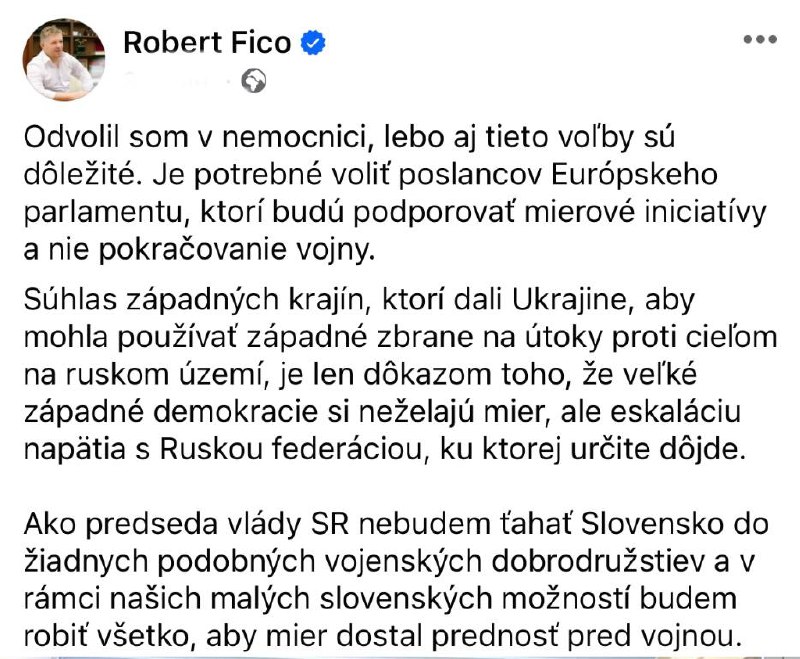 **Slovakijos ministras pirmininkas Fico, po pasikėsinimo …