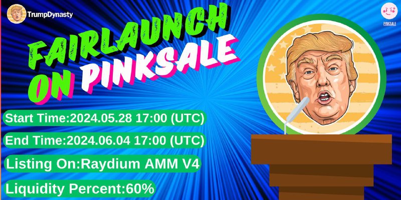 ***❤️******⚡️******❤️***Dear Pinksale whales **TrumpDynasty Fairlaunch on …