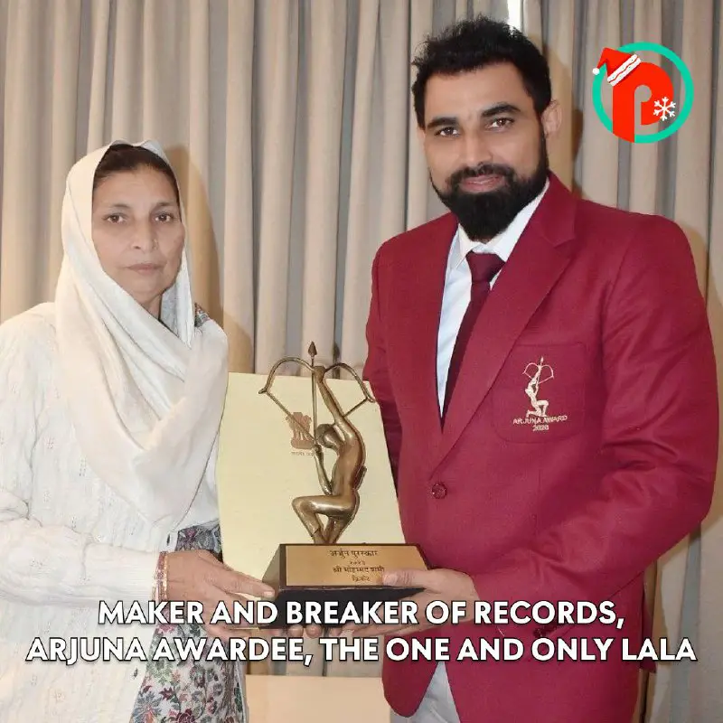 Mohammed Shami and his mother with …