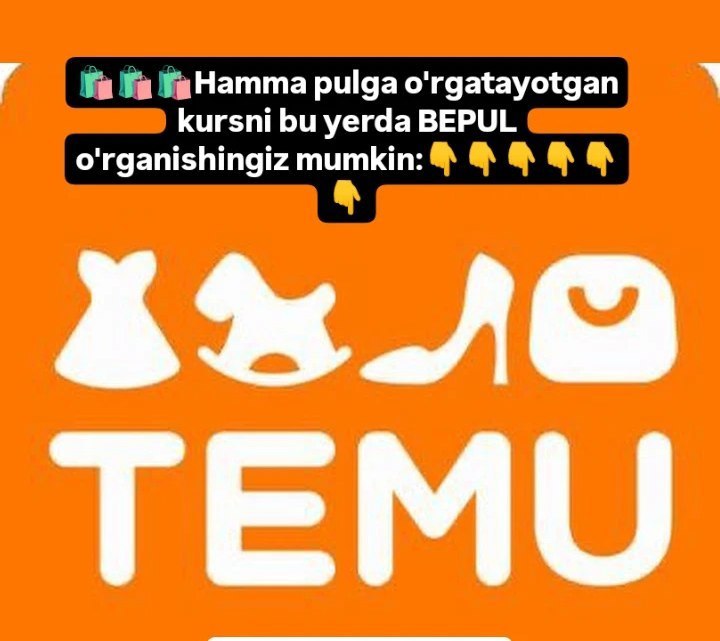 ***🛍******🛍******🛍*****Hamma pulga o'rgatayotgan kursni bu yerda …