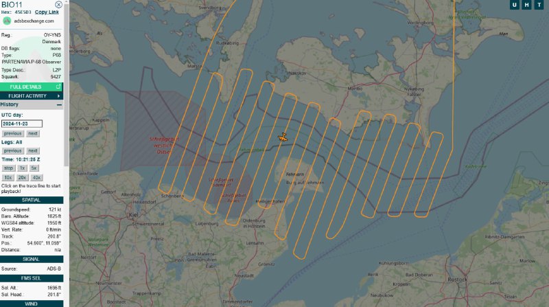 Erneuter Parallelflug über der [#Ostsee](?q=%23Ostsee) durch …