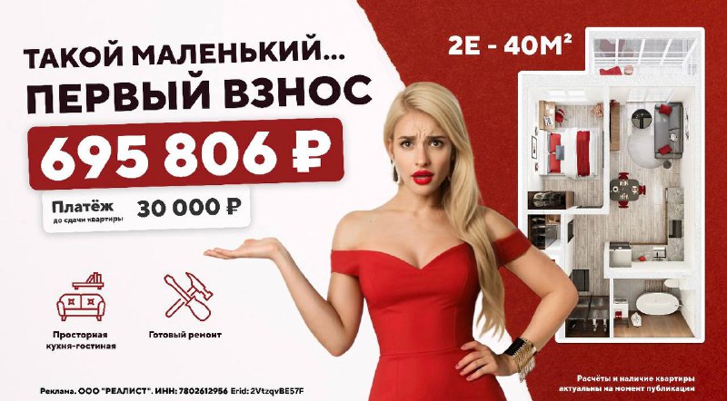 *****😍***** **Евродвушка 40м² с готовым ремонтом …