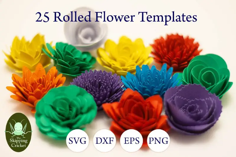 ***📁***: 25 Rolled Flowers Paper