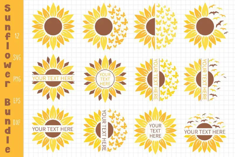 ***⚡️***: Sunflower Bundle SVG