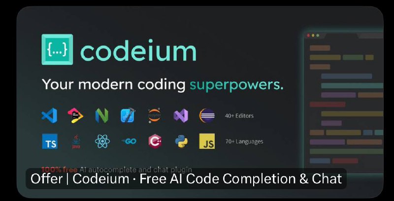 Codeium 送两个月 Pro 会员***⬇️***