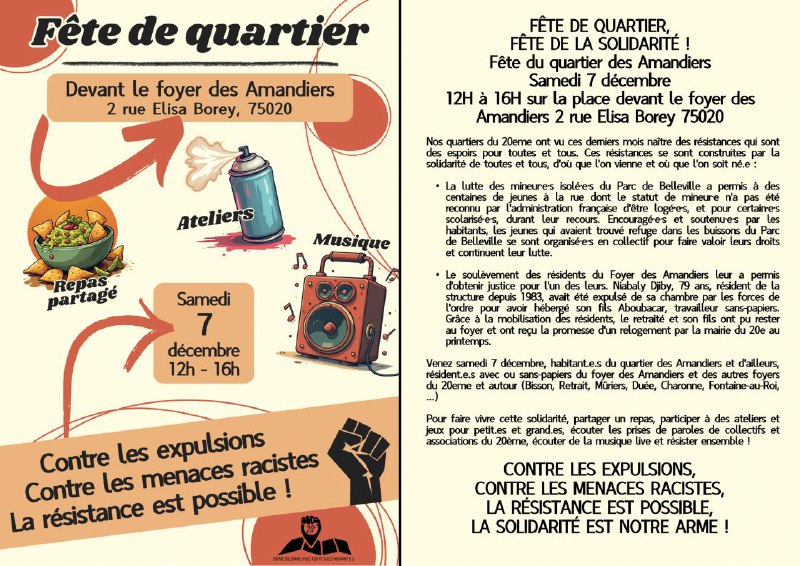 Fête du quartier des Amandiers