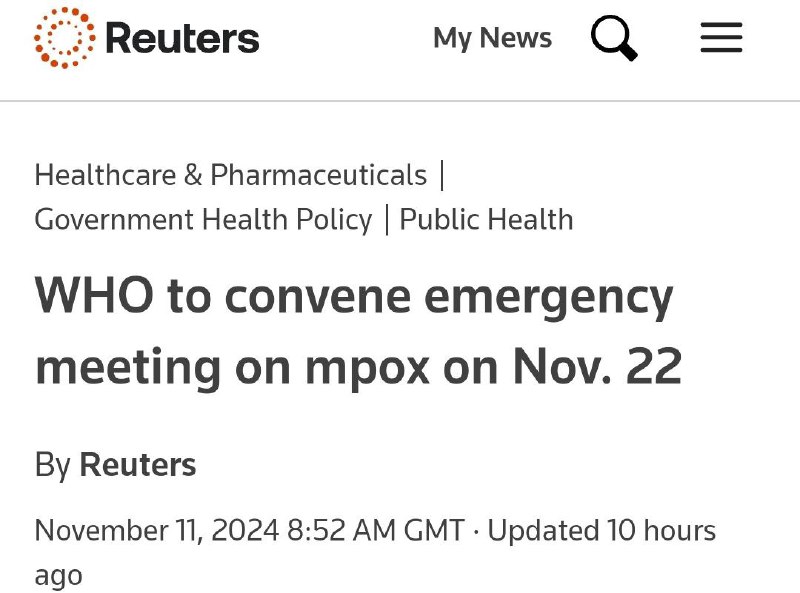 WHO to convene emergency meeting on …