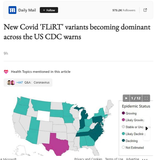 New Covid 'FLiRT' variants becoming dominant …