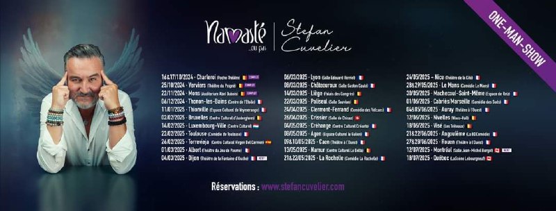 Voici toutes les dates de "Namasté...ou …