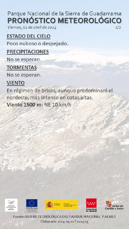 **Pronóstico Meteorológico del Parque Nacional*****👉🏼*** Consulta …