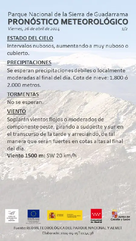 **Pronóstico Meteorológico del Parque Nacional*****👉🏼*** Consulta …