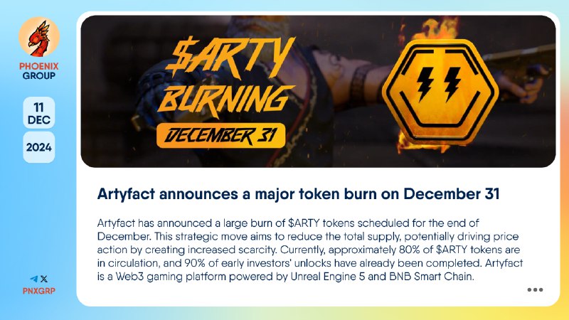 [​​](https://telegra.ph/file/6a02823b2a9b0d97561de.png)**Artyfact announces a major token burn …