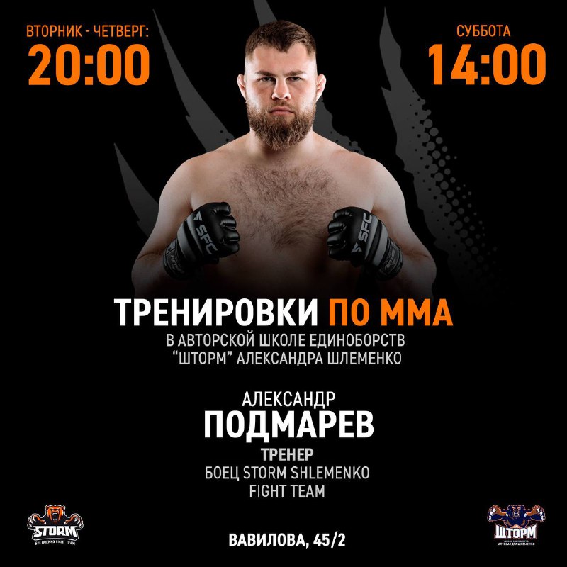 Тренировки ММА в школе «Шторм»