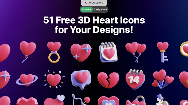 [Пак](https://www.figma.com/community/file/1338597609132221871/3d-heat-illustrations-valentine-day-pack-free) с 3D-иконками ко Дню Святого …