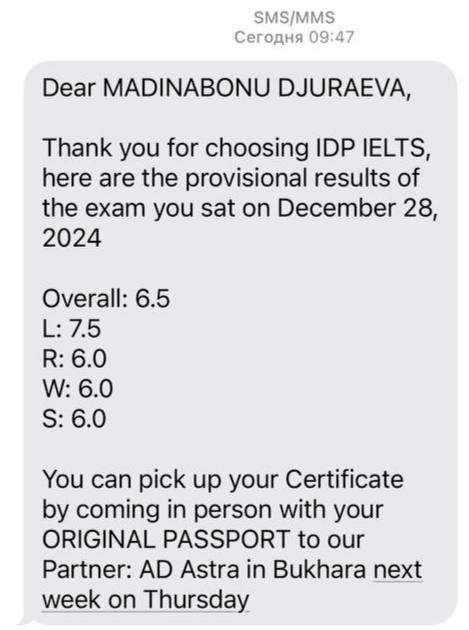 Congrats, Madina Djuraeva, on achieving a …