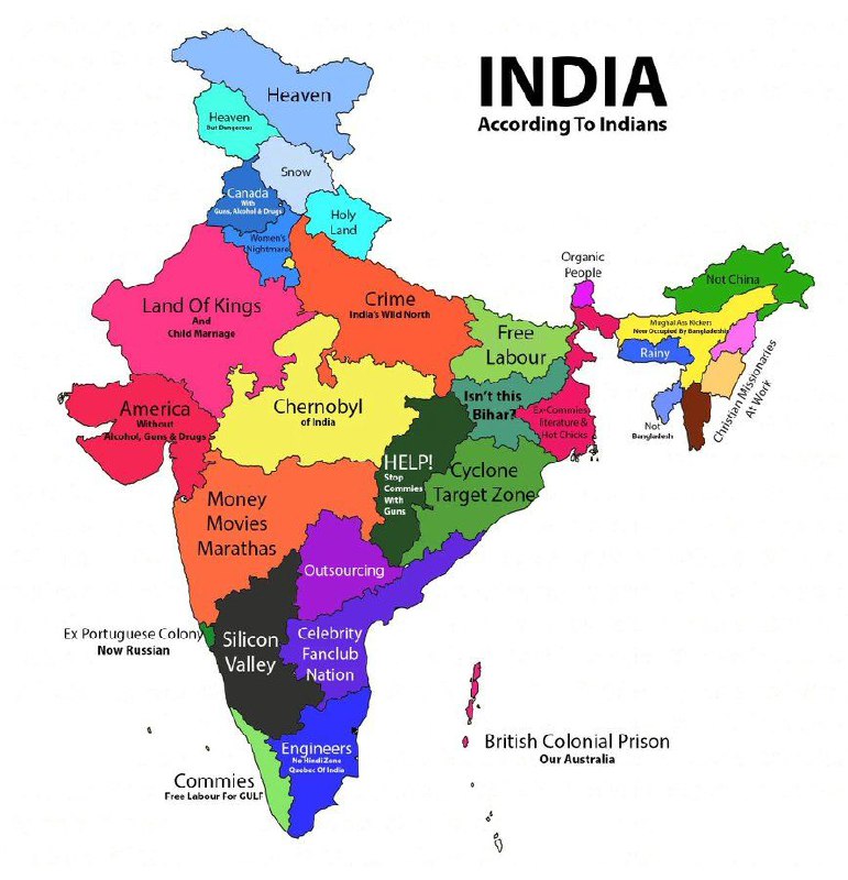 Indian state stereotypes