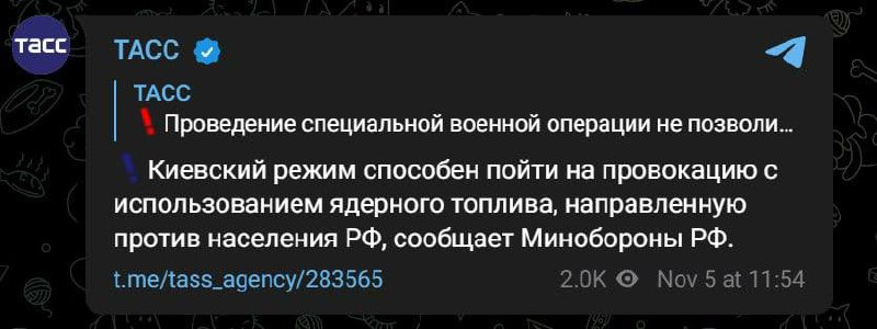 **"Київський режим здатний на провокацію із …