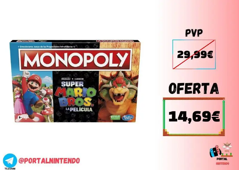 [***💥***](https://telegra.ph/file/7185ce702363a9f92908c.jpg)**Monopoly Super Mario Bros La Película***💥*****BAJADA FLASH ESTRATOSFÉRICA***⚡️*** desde SOLO 14,69€ usando el [cupón del 50% de nuevos usuarios de …