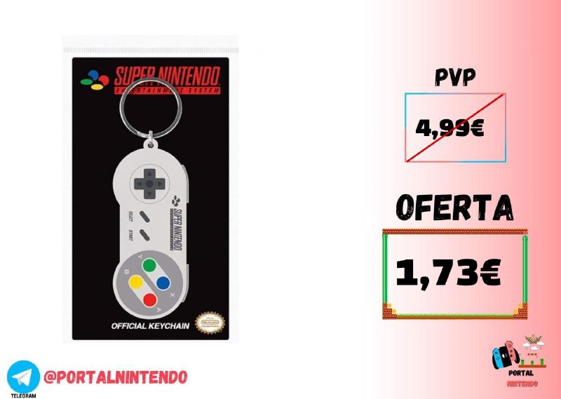 [***💥***](https://telegra.ph/file/b93470d90c91bc18ab145.jpg) **Llavero SNES Súper Nintendo** ***💥***