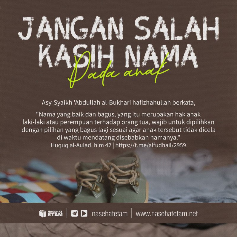 Jangan Salah Kasih Nama Pada Anak