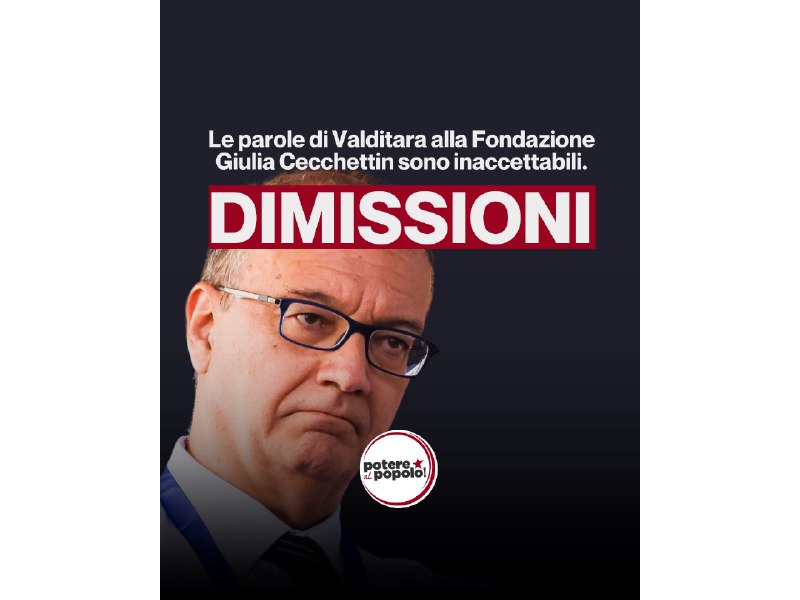 LE DICHIARAZIONI DI VALDITARA ALLA FONDAZIONE …