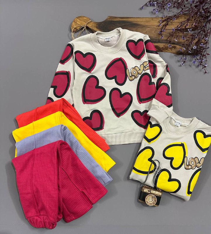 ***✅*** ***👕******👖***بلوز شلوار دخترانه LOVE ***✅***