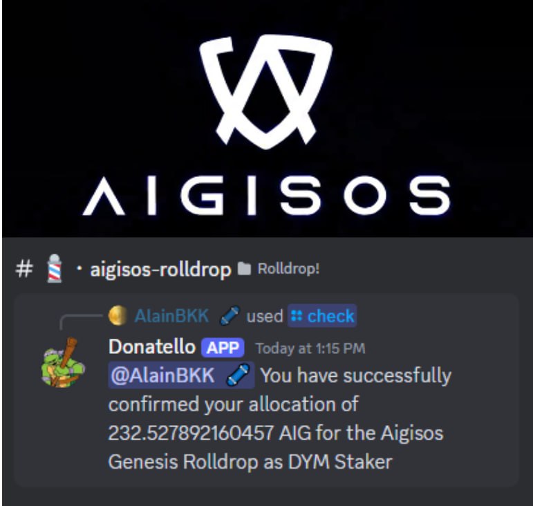 ***🎁*** **$AIG** **Genesis RollDrop I** **$DYM** …