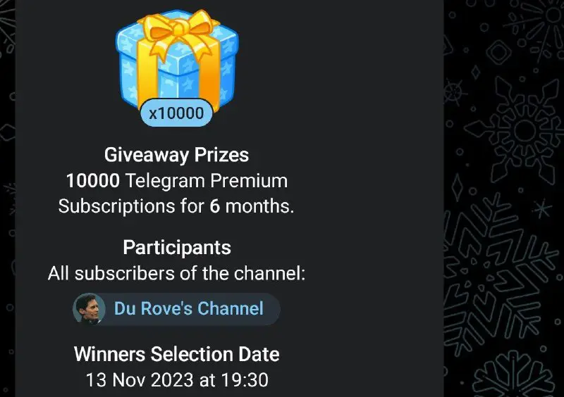 ***⭐️*** **پاول دروف یه مسابقه Giveaways …