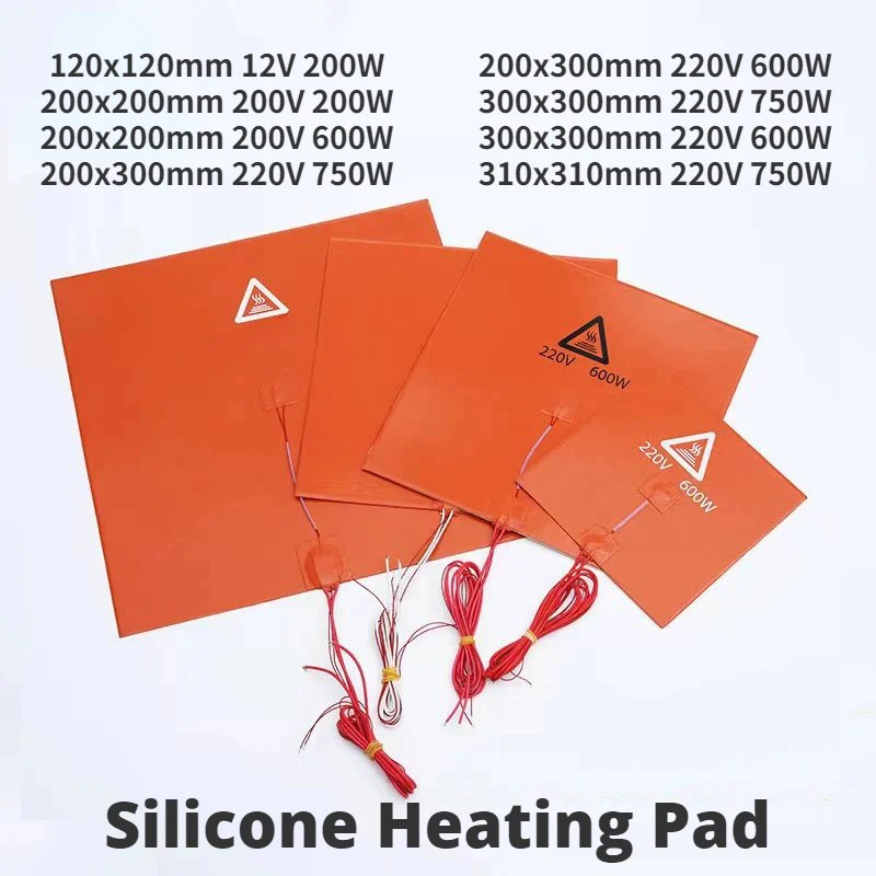 Silicone Heated Bed Heating Pad Waterproof …