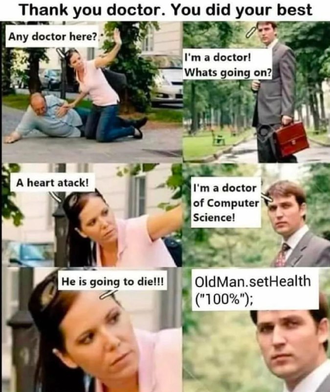 [@ProgrammerHumor](https://t.me/ProgrammerHumor) Doctor