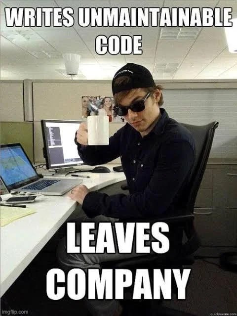 [@ProgrammerHumor](https://t.me/ProgrammerHumor) Unmaintainable Code