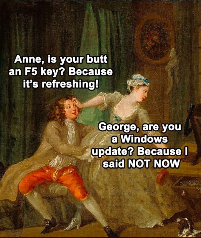 [@ProgrammerHumor](https://t.me/ProgrammerHumor) Refresh Windows