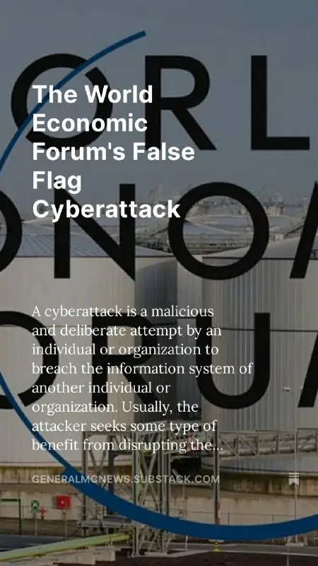 The World Economic Forum's False Flag …