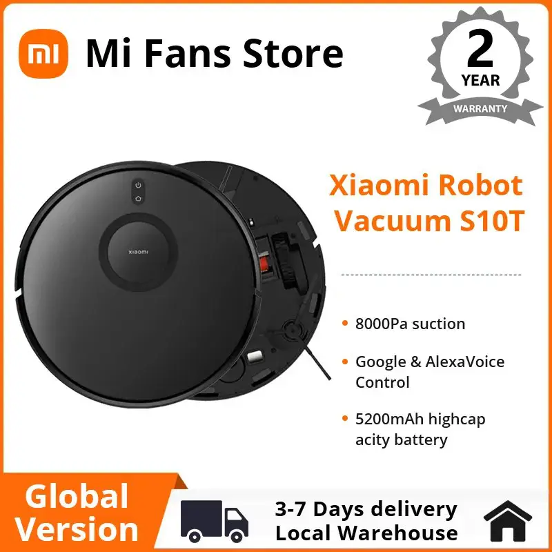 Robot odkurzacz automatyczny Xiaomi Robot Vacuum Cleaner S10T - wysyłka z Hiszpanii -