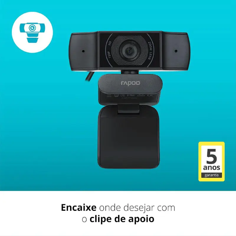Webcam 720p Foco Automático C200 Rapoo …