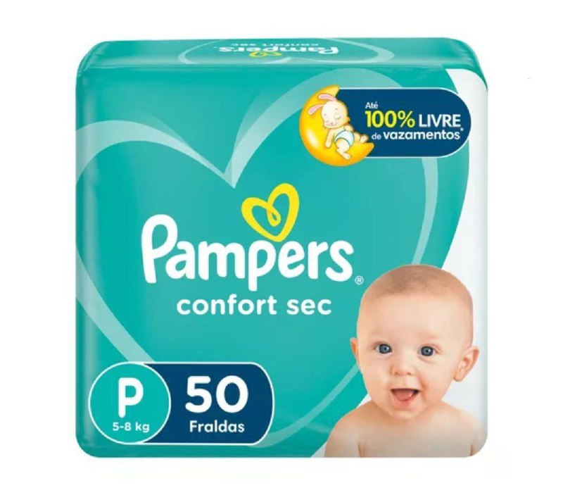 Fralda Pampers Confort Sec P 50 …