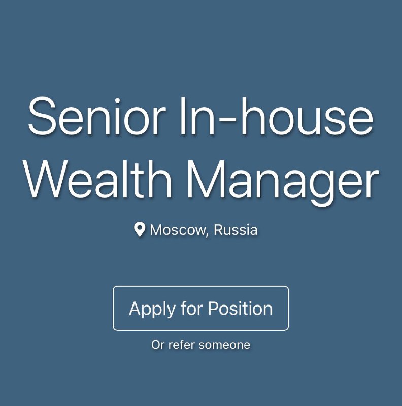 Looking for a Senior In-house Wealth …