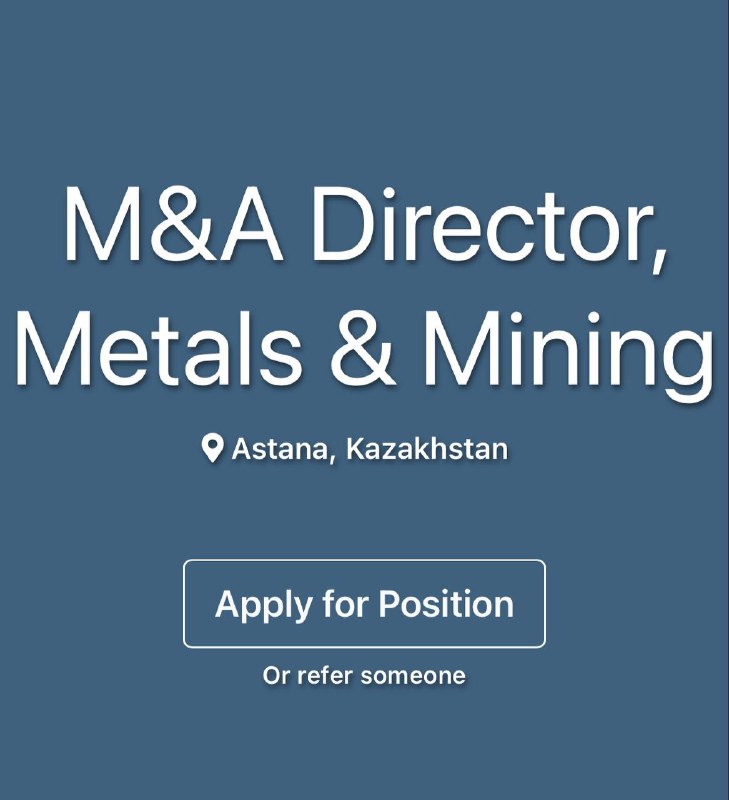 About the job M&amp;A Director, Metals …