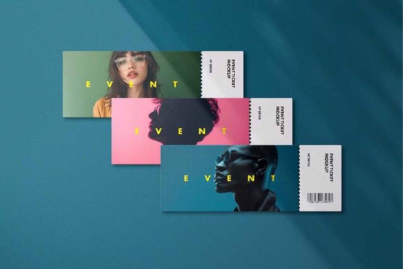 **Concert Tickets Mockup*****📥*** [Download (Скачать)](https://t.me/download_PSD_mockups/424)