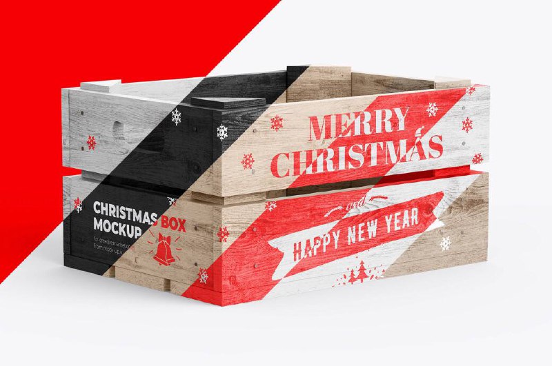 **Мокап коробочки**Christmas Box Mockup