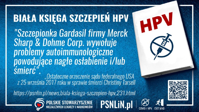 ***🟥***SZCZEPIONKA GARDASILFIRMY MERCK wywołuje problemy autoimmunologiczne …