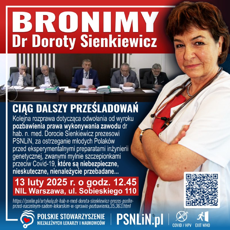 ***🟥***Dr Dorota Sienkiewicz prezes PSNLiN przed …